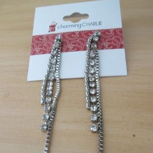 Charming Charlie Drop Rhinestone Earrings